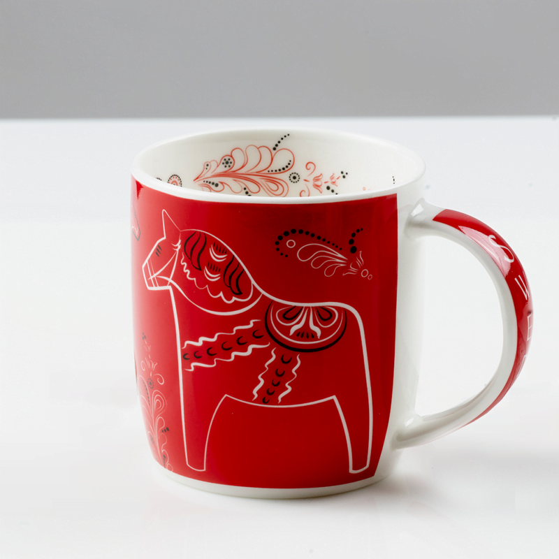 Mugg Dalahäst röd Nordic