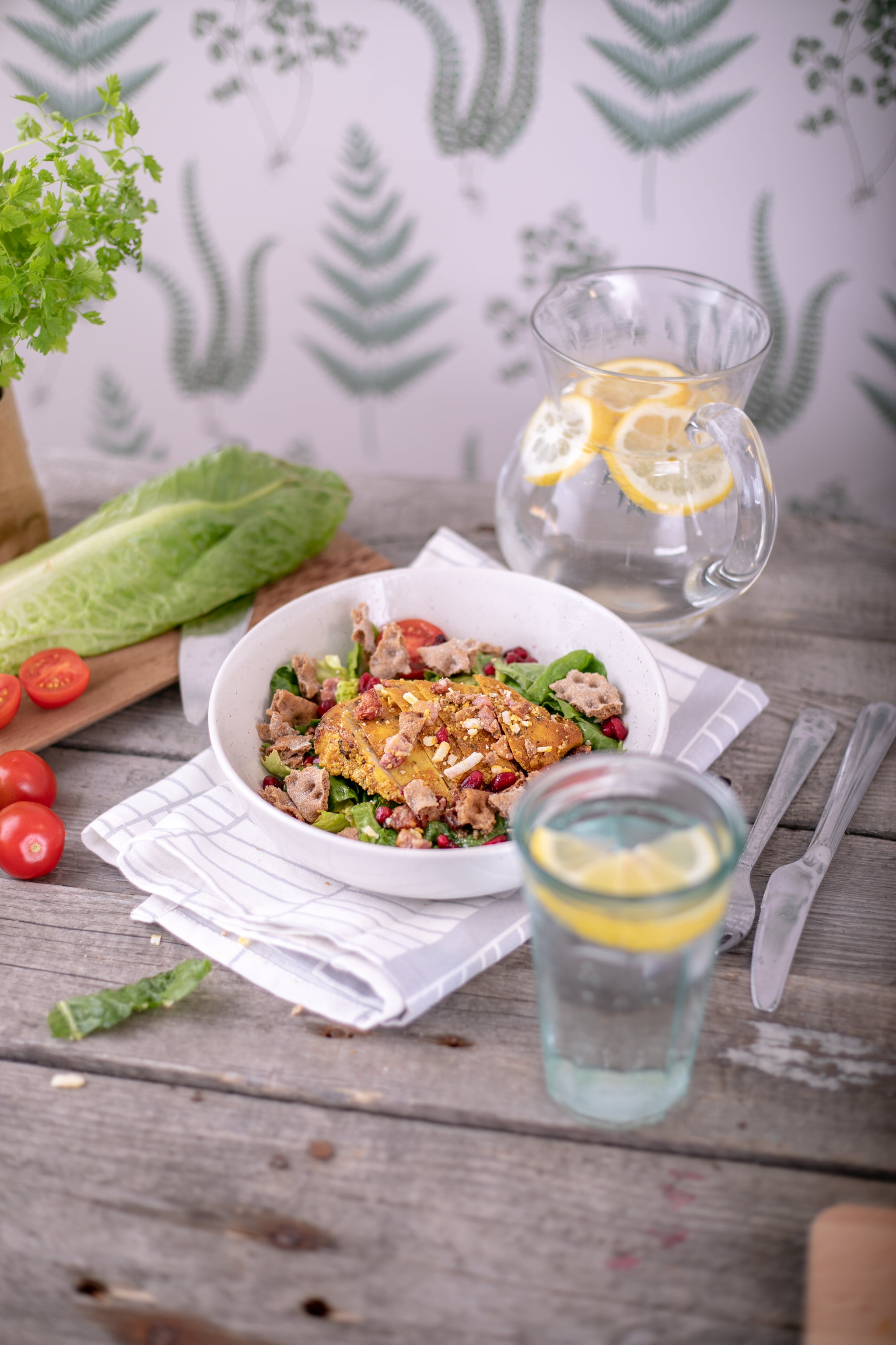Krispig Ceasarsallad
